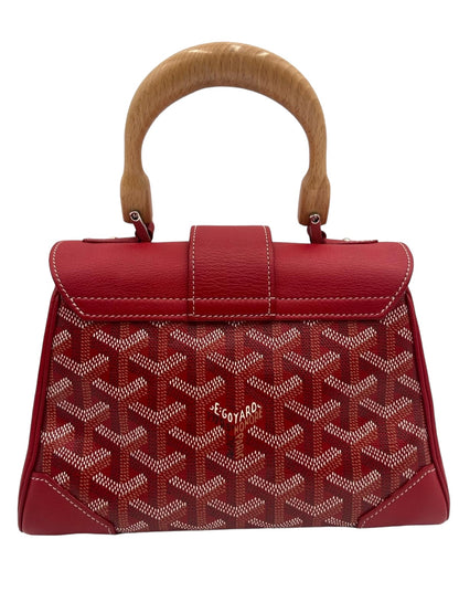 GOYARD MINI SAIGON SOUPLE TOP HANDLE BAG RED