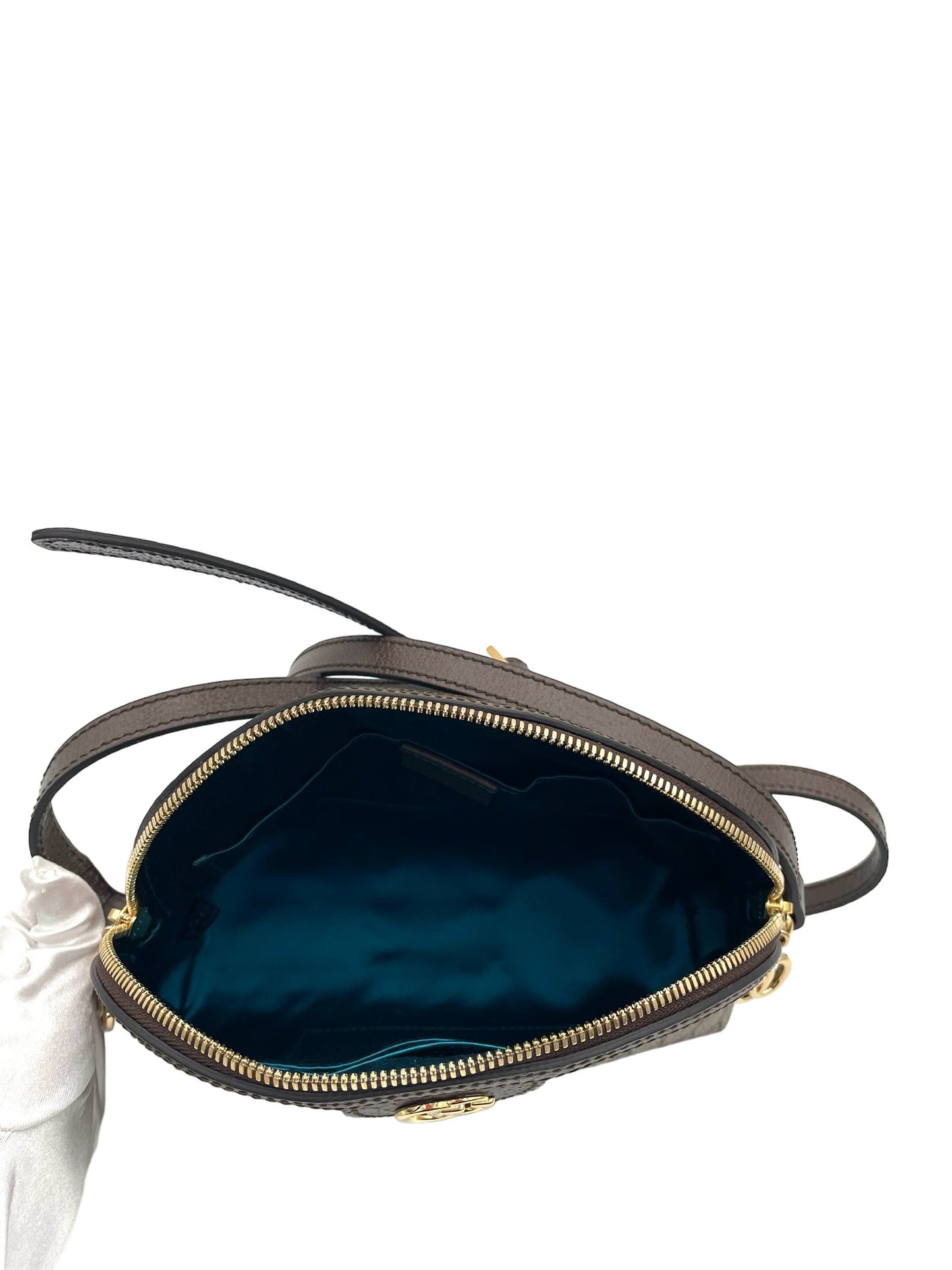 GUCCI OPHIDIA DOME SHOULDER BAG GG COATED CANVAS