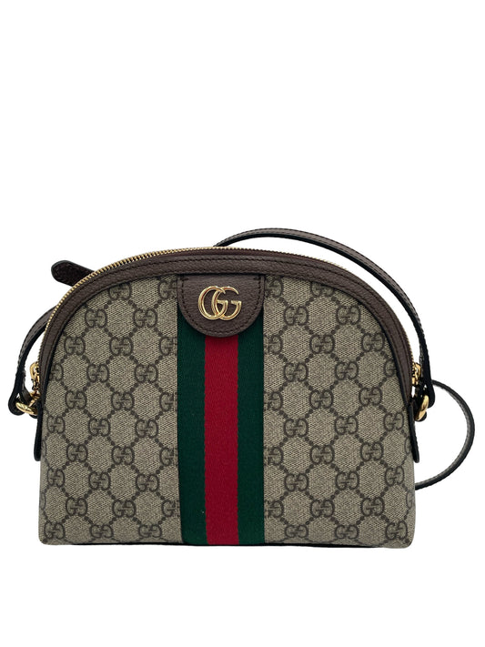 GUCCI OPHIDIA DOME SHOULDER BAG GG COATED CANVAS