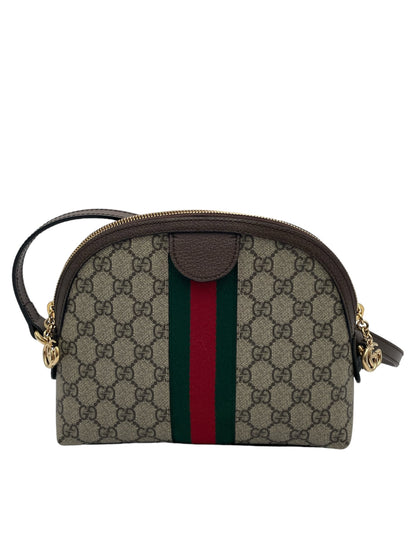 GUCCI OPHIDIA DOME SHOULDER BAG GG COATED CANVAS