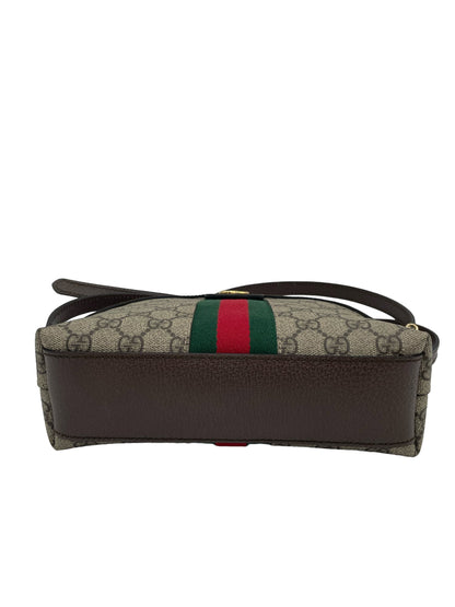 GUCCI OPHIDIA DOME SHOULDER BAG GG COATED CANVAS