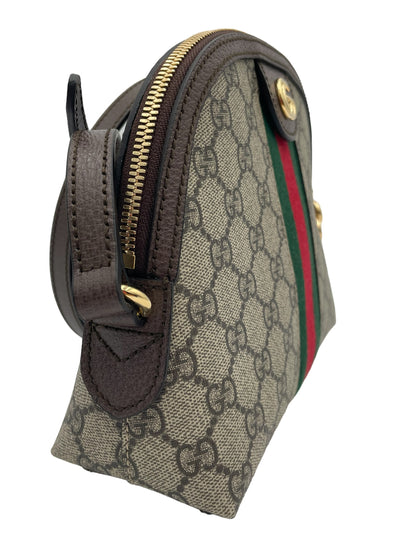 GUCCI OPHIDIA DOME SHOULDER BAG GG COATED CANVAS