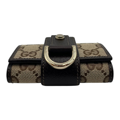 GUCCI GG MONOGRAM CANVAS 6-KEY HOLDER