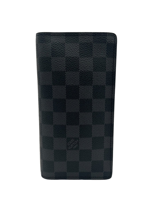 LOUIS VUITTON DAMIER GRAPHITE CANVAS BRAZZA FLAP WALLET