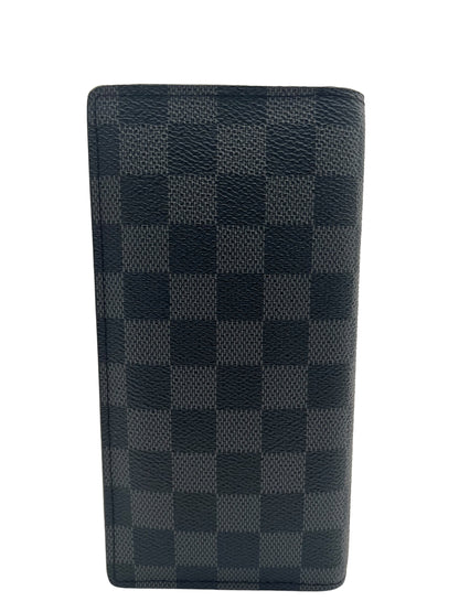 LOUIS VUITTON DAMIER GRAPHITE CANVAS BRAZZA FLAP WALLET