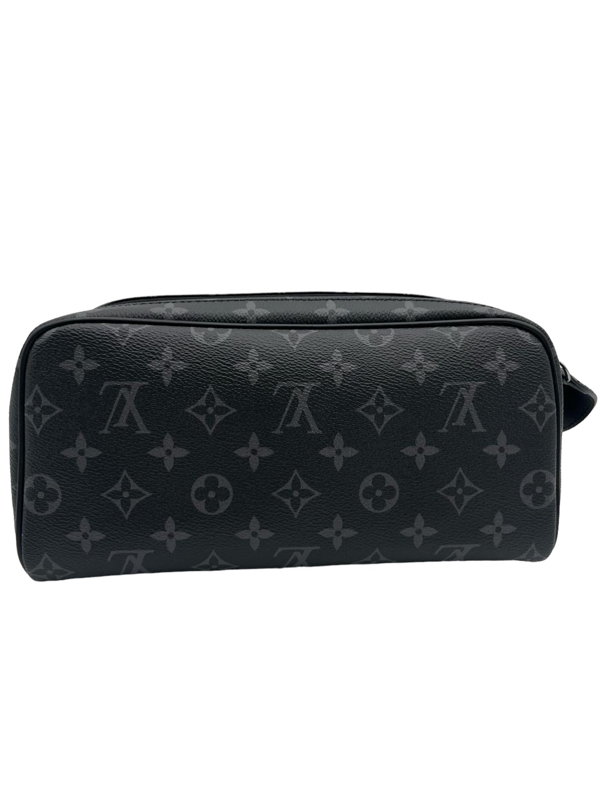 LOUIS VUITTON DOPP KIT TOILETRY POUCH MONOGRAM ECLIPSE CANVAS