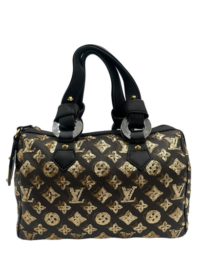 LOUIS VUITTON LIMITED EDITION SEQUIN & CLASSIC MONOGRAM CANVAS ECLIPSE SPEEDY 30