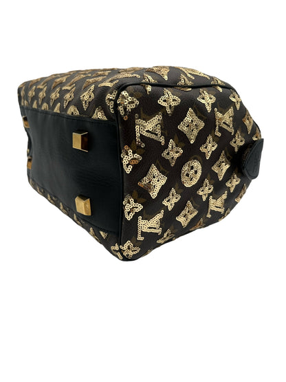 LOUIS VUITTON LIMITED EDITION SEQUIN & CLASSIC MONOGRAM CANVAS ECLIPSE SPEEDY 30