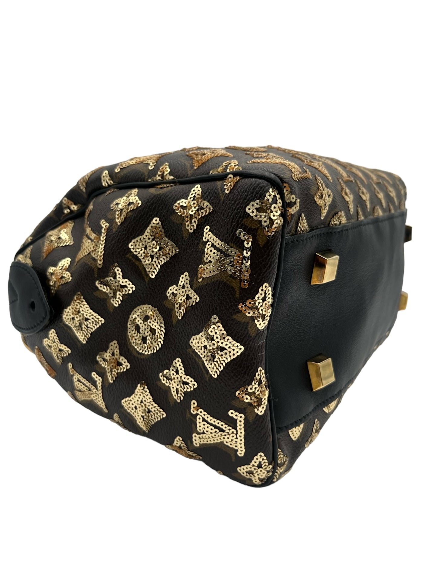 LOUIS VUITTON LIMITED EDITION SEQUIN & CLASSIC MONOGRAM CANVAS ECLIPSE SPEEDY 30