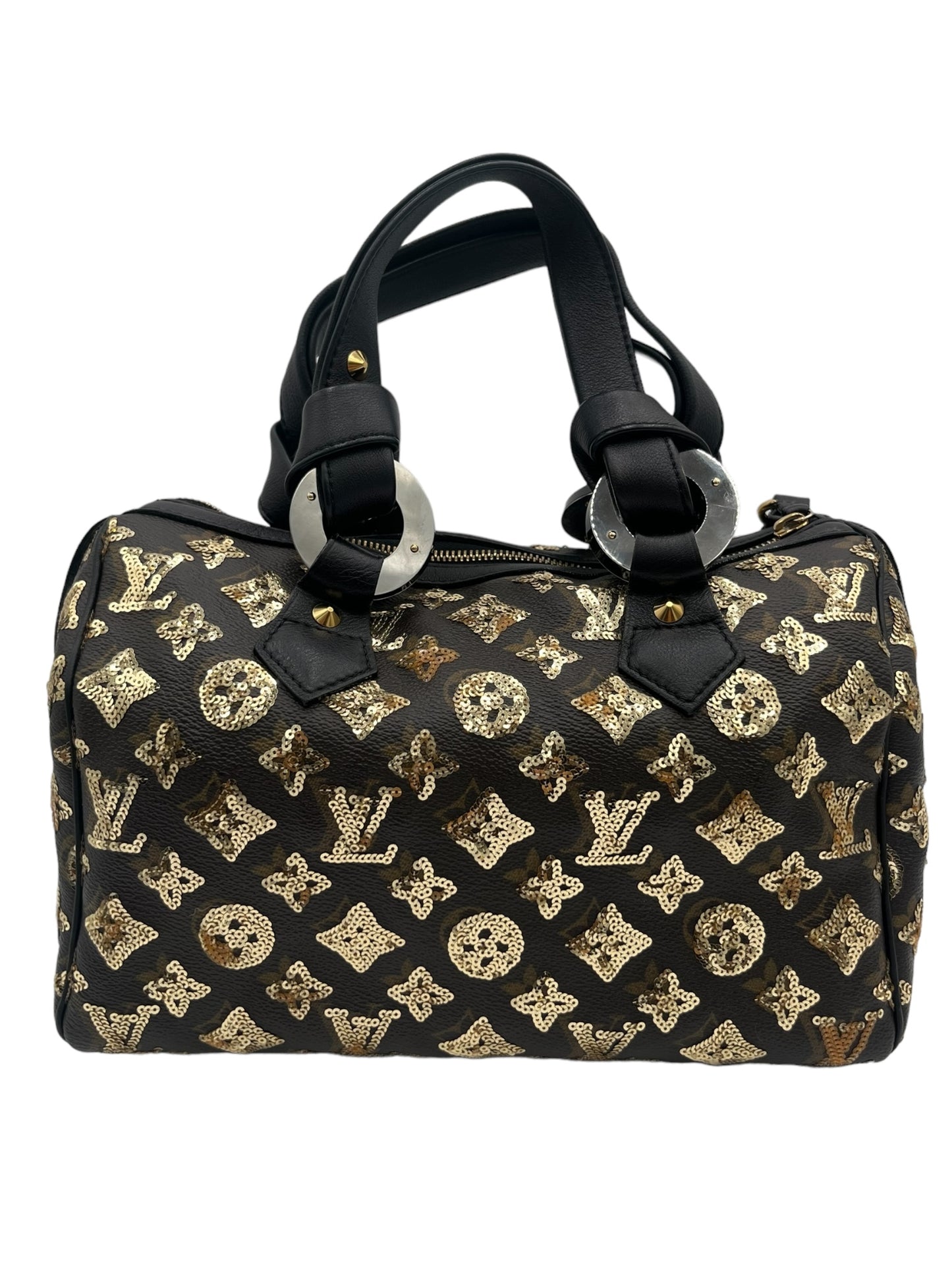 LOUIS VUITTON LIMITED EDITION SEQUIN & CLASSIC MONOGRAM CANVAS ECLIPSE SPEEDY 30