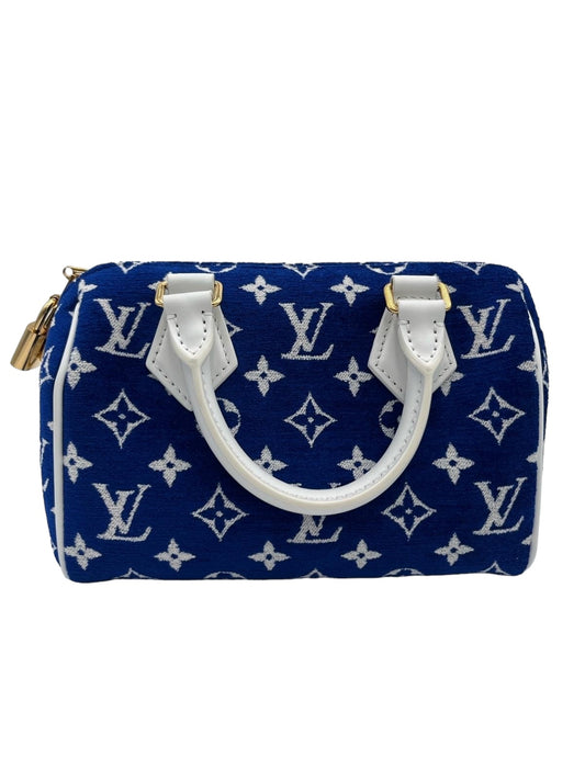 LOUIS VUITTON SPEEDY BANDOULIERE BAG LV MATCH MONOGRAM JACQUARD VELVET 20