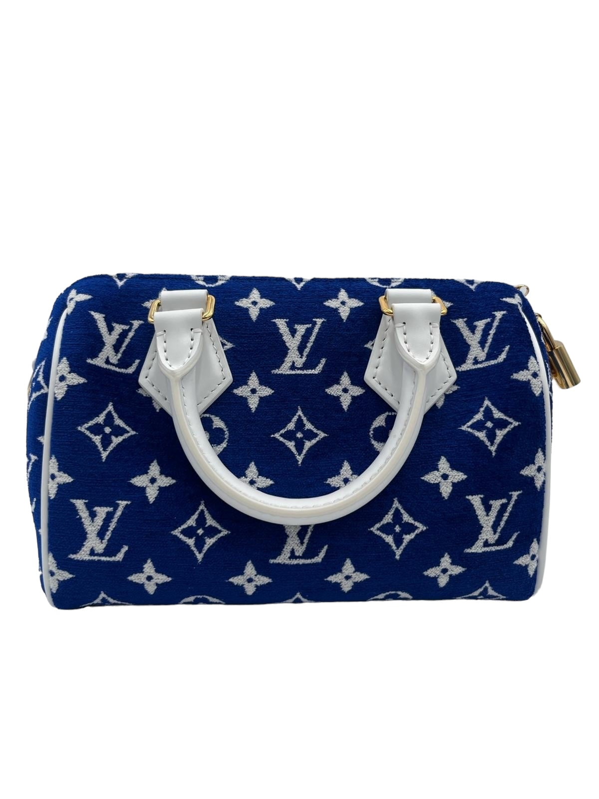 LOUIS VUITTON SPEEDY BANDOULIERE BAG LV MATCH MONOGRAM JACQUARD VELVET 20