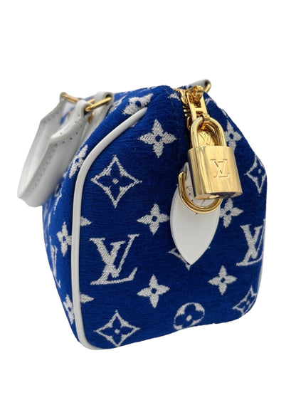 LOUIS VUITTON SPEEDY BANDOULIERE BAG LV MATCH MONOGRAM JACQUARD VELVET 20