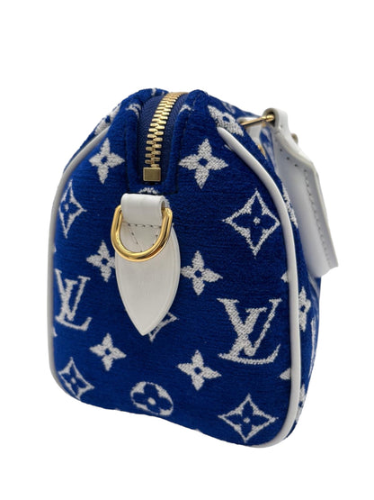 LOUIS VUITTON SPEEDY BANDOULIERE BAG LV MATCH MONOGRAM JACQUARD VELVET 20