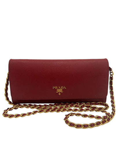 PRADA RED SAFFIANO WOC