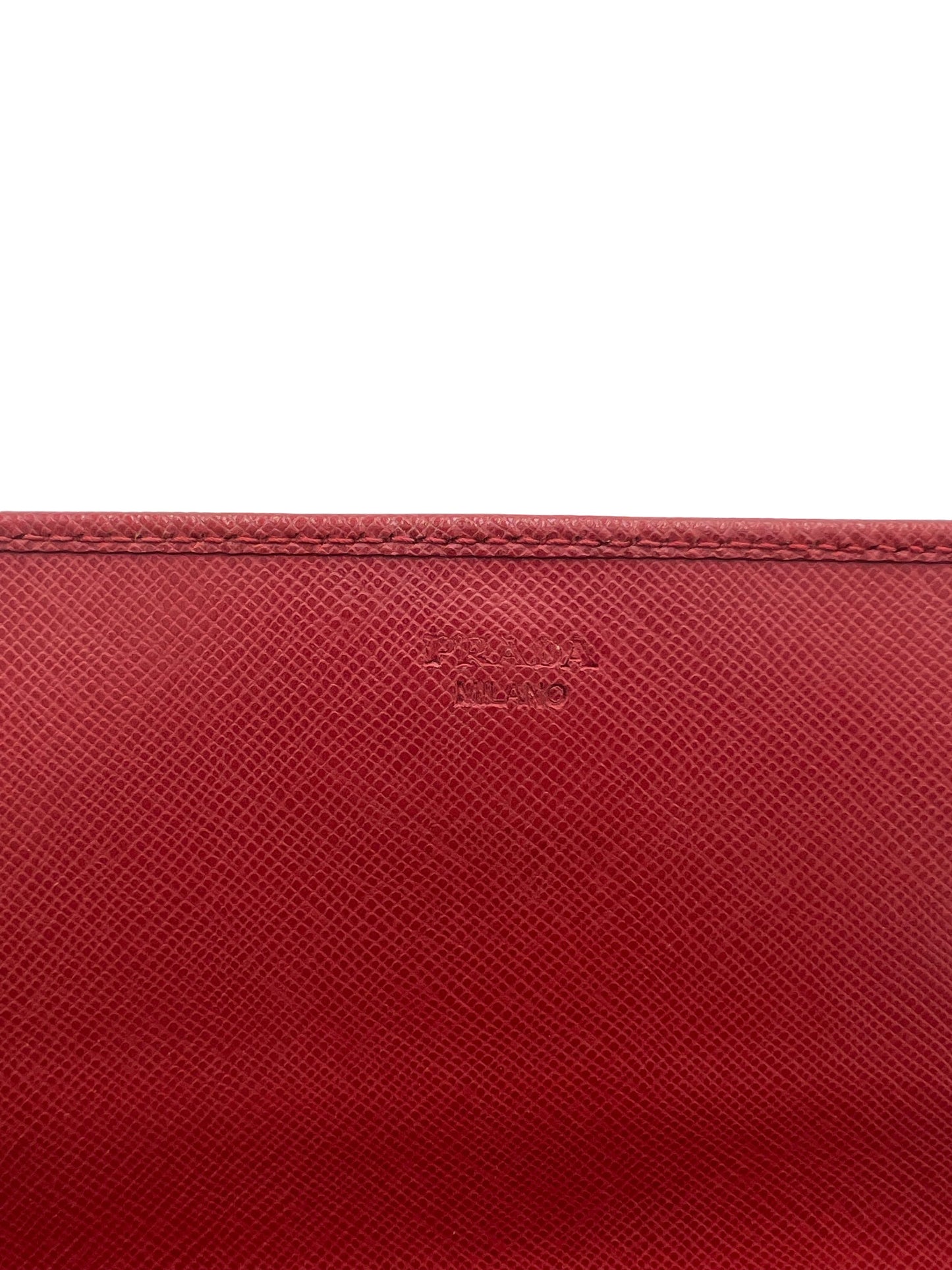 PRADA RED SAFFIANO WOC