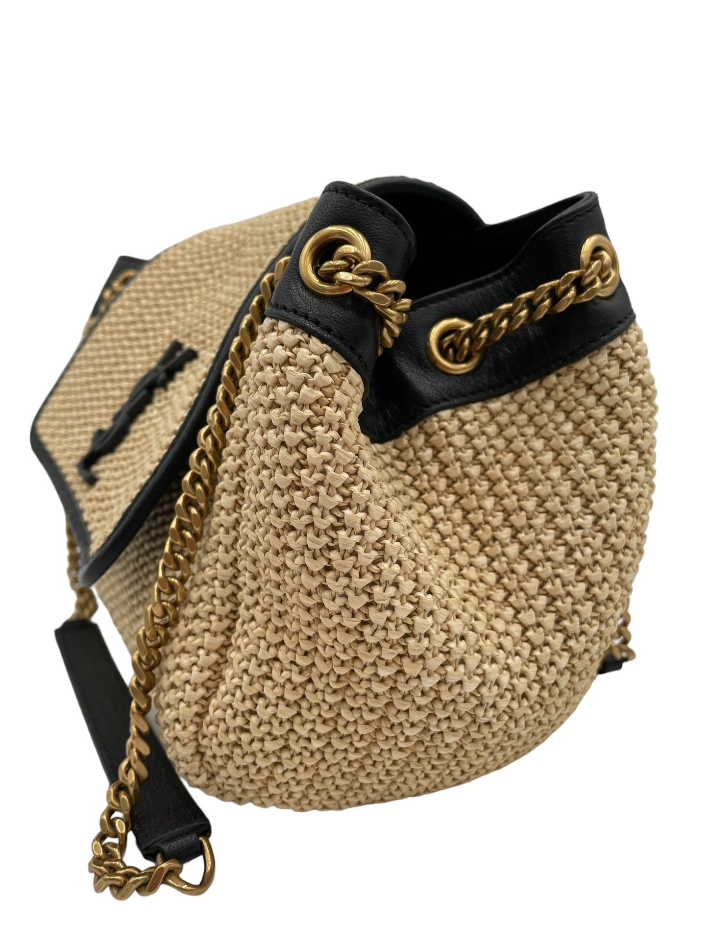 YSL NOLITA RAFFIA SHOULDER BAG