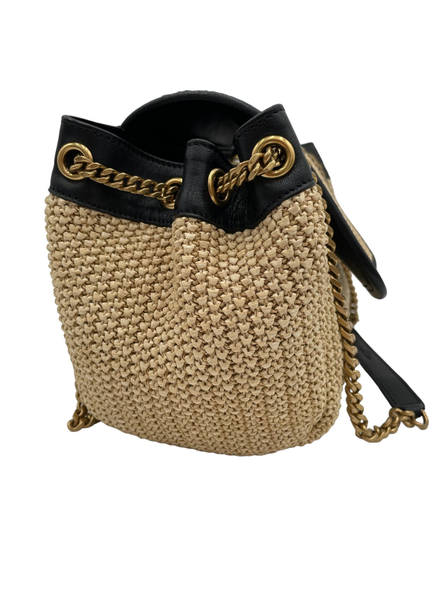 YSL NOLITA RAFFIA SHOULDER BAG