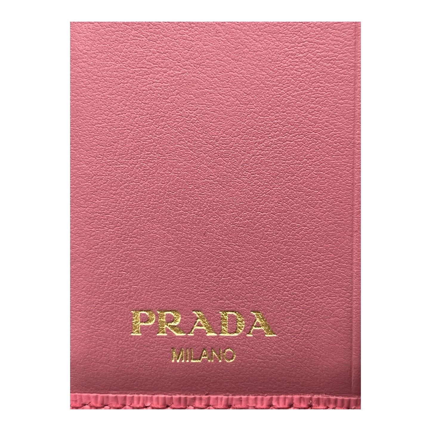 PRADA VITELLO MOVE TRI-FOLD COMPACT WALLET PEONIA