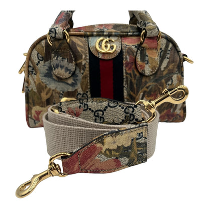 GUCCI OPHIDIA GG FLORAL SHOULDER MINI BAG