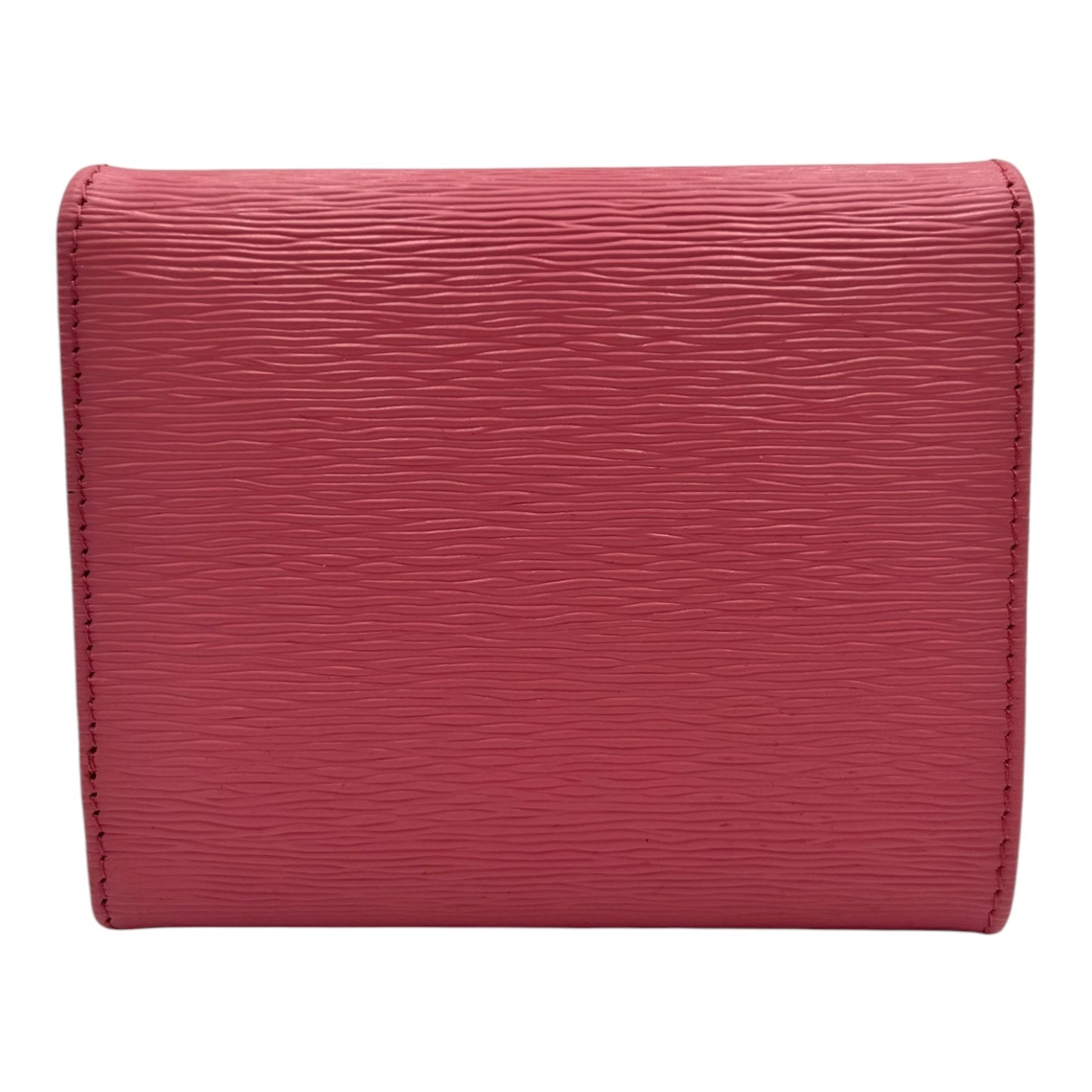 PRADA VITELLO MOVE TRI-FOLD COMPACT WALLET PEONIA