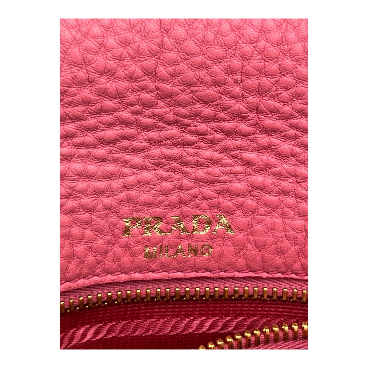 PRADA PINK CALFSKIN LEATHER CROSSBODY BAG