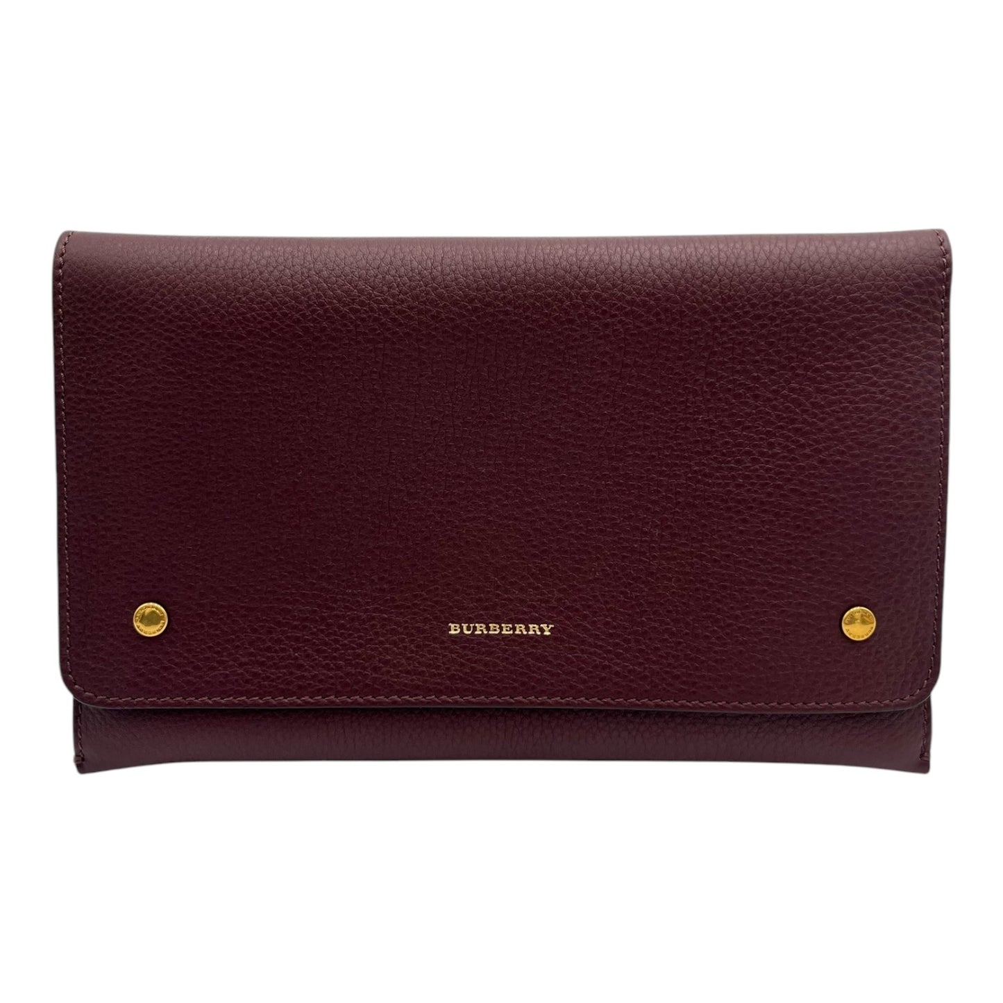 BURBERRY TWO TONE LEATHER WRISTLET CLUTCH