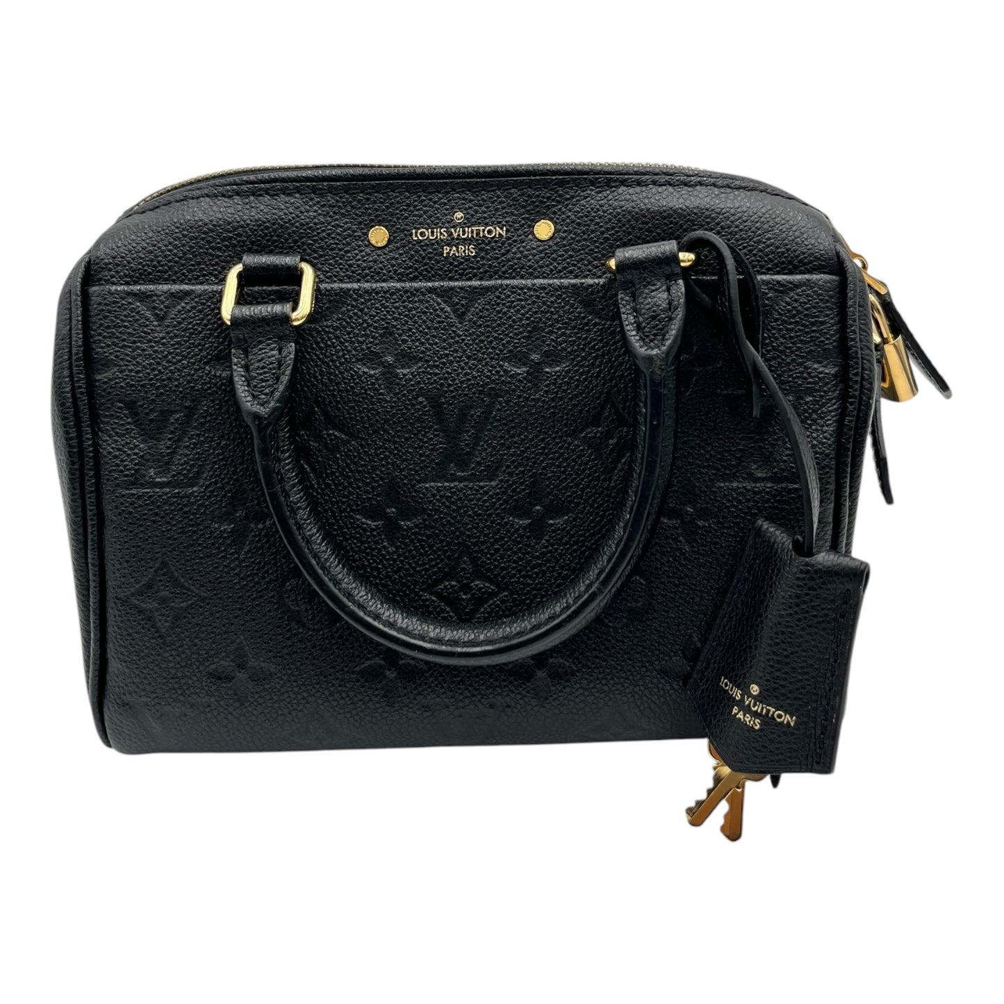 LOUIS VUITTON SPEEDY 20 BLACK MONOGRAM EMPREINTE