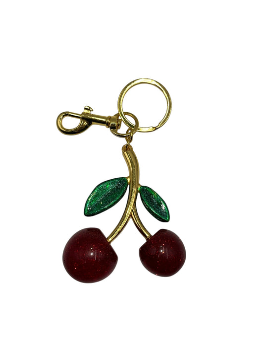 MEDIUM GLITTERY CHERRY BAG CHARMS