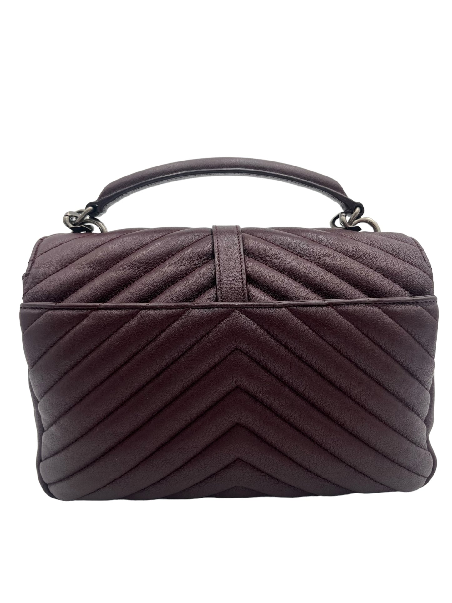 YSL COLLEGE BAG BURGUNDY