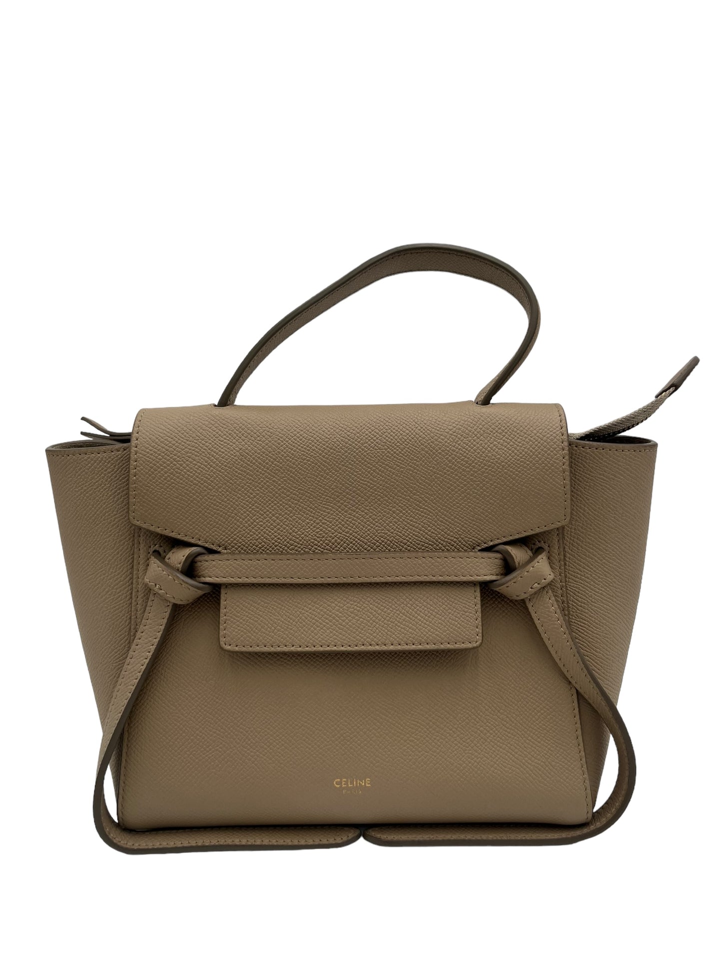 CELINE CALFSKIN BELT BAG NANO IN BEIGE