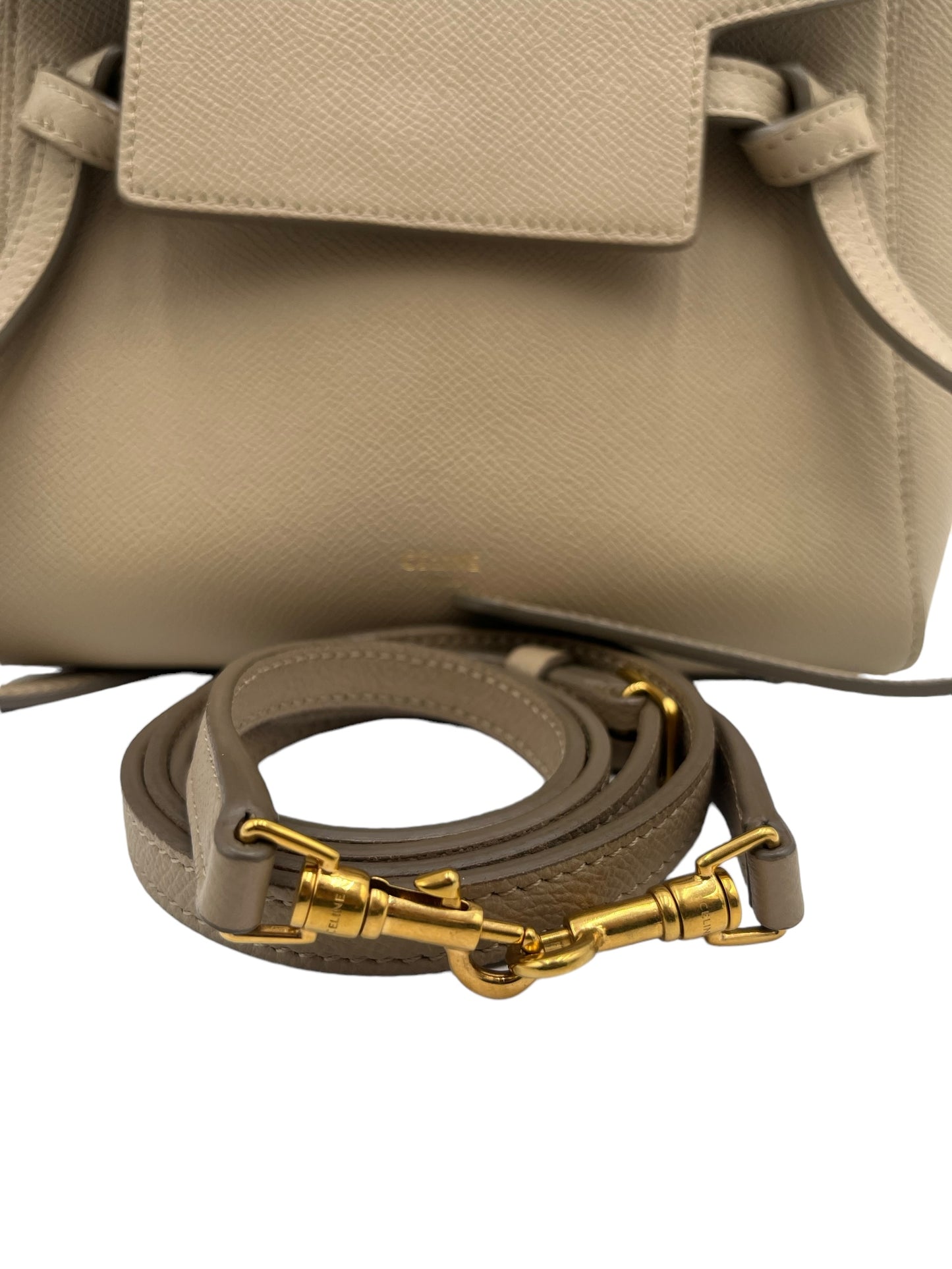 CELINE CALFSKIN BELT BAG NANO IN BEIGE