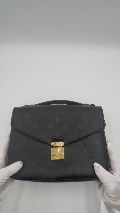 LOUIS VUITTON METIS POCHETTE EMPREINTE NOIR BLACK HANDBAG