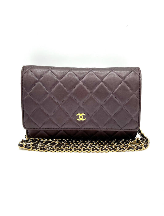 CHANEL WALLET ON CHAIN TIMELESS/CLASSIQUE LEATHER CROSSBODY BAG