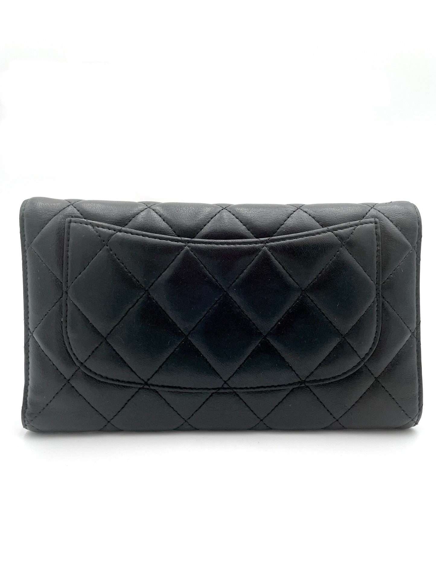 CHANEL BLACK QUILTED LEATHER CLASSIC L FLAP