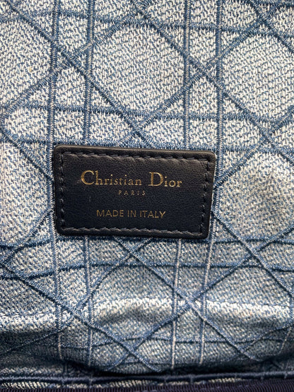 DIOR DENIM CANNAGE SMALL CARO BAG BLUE