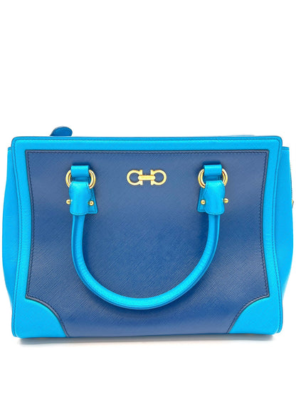 FERRAGAMO BEKY WOMEN PACIFFIC BLUE SATCHEL