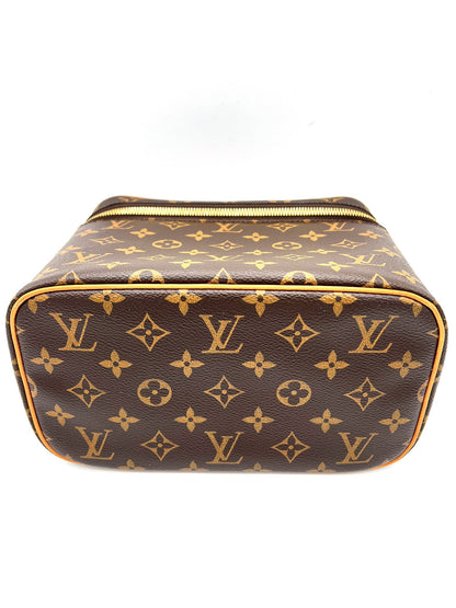 LOUIS VUITTON NICE BB BAG MONOGRAMA LONA RECUBIERTA DE PVC MARRÓN